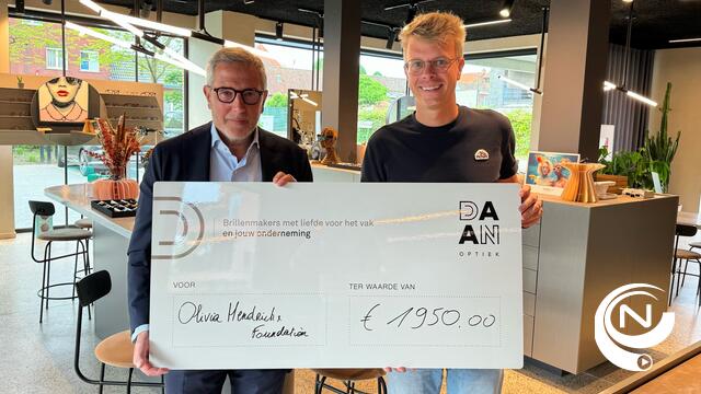 Daan Optiek Noorderwijk : ''€1.950 voor het Olivia Fund"